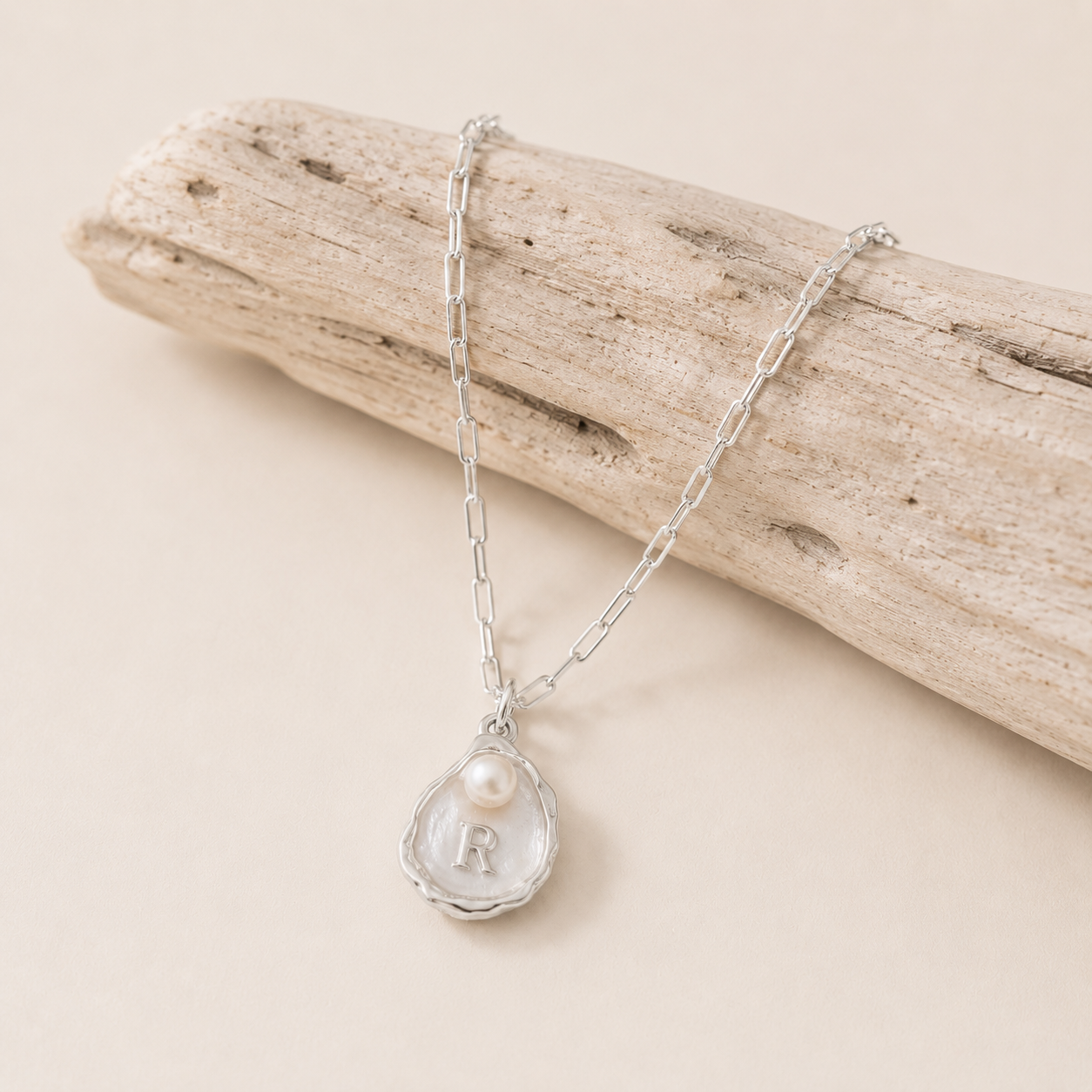 Bayou Oyster Initial Necklace