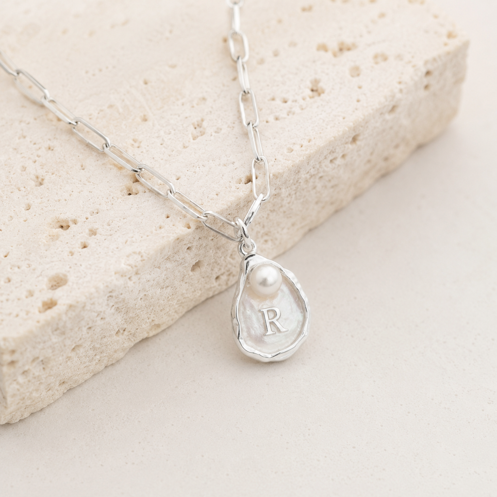 Bayou Oyster Initial Necklace