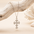 Fleur De Lis Cross Necklace