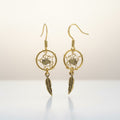 Bayou Dreamcatcher Feather Drop Earrings