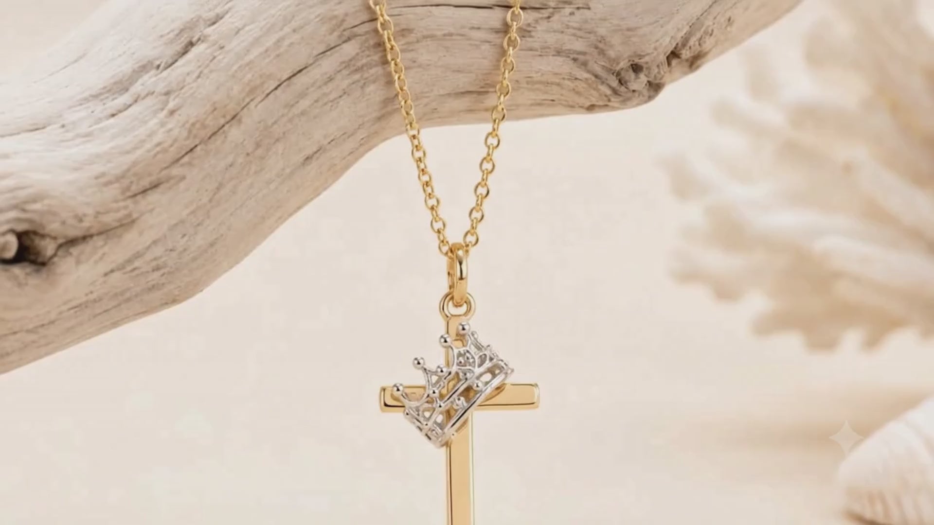Gold Bayou Blessings Cross Necklace